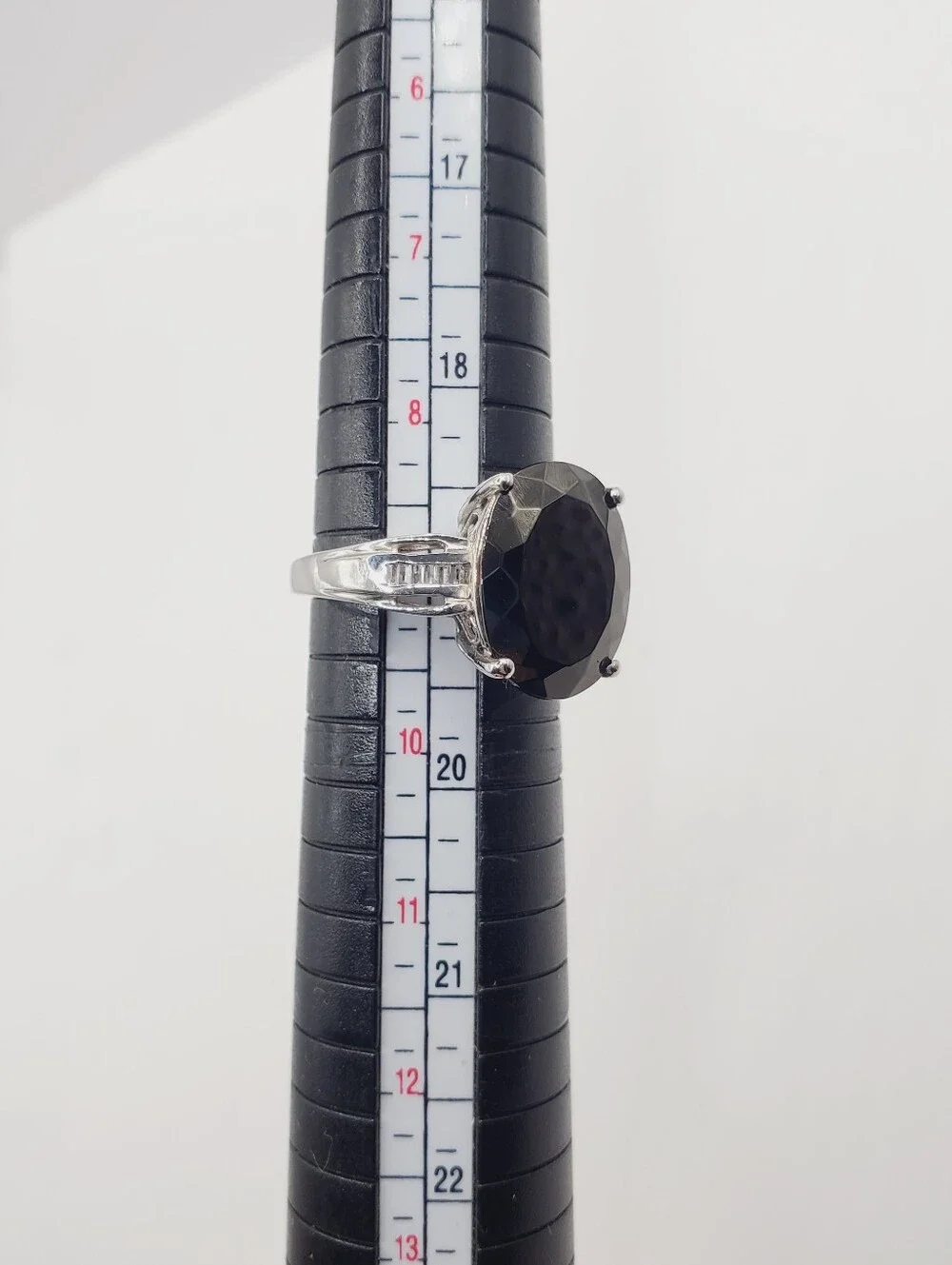 Oval Elite Shungite & White Topaz Platinum | 925 Sterling Silver Ring